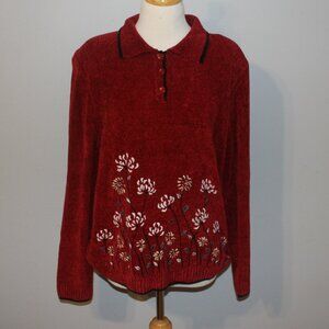 Alfred Dunner XL Sweater Embroidery